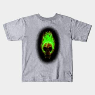 Flaming skull Kids T-Shirt